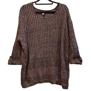 GNW Sweater Women's Plus 2X Black glitzy soft round Neck sparkly party office